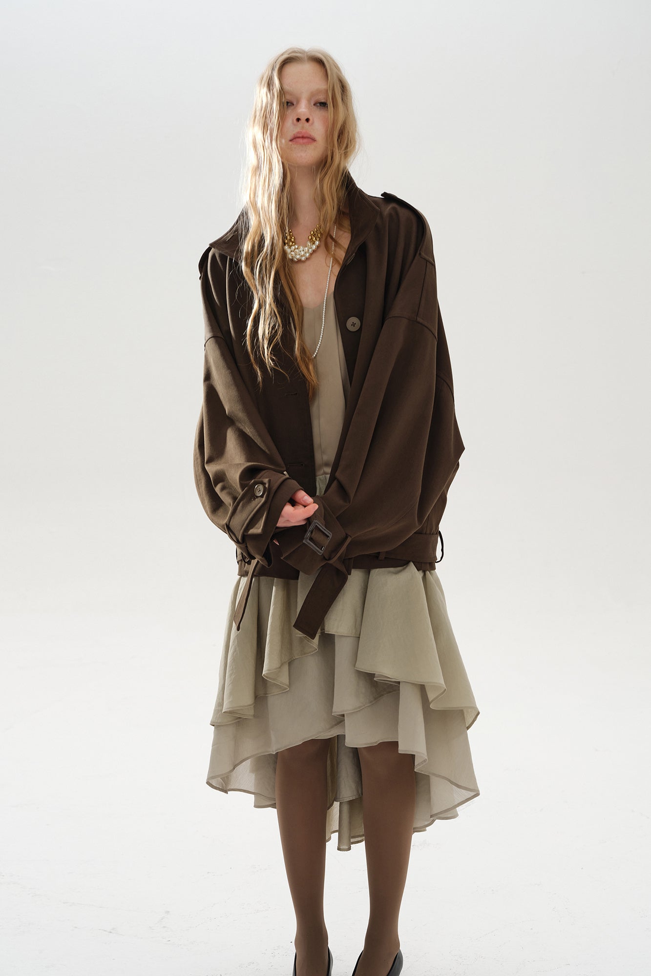 LAYERS Paneled Layered Slip Dress