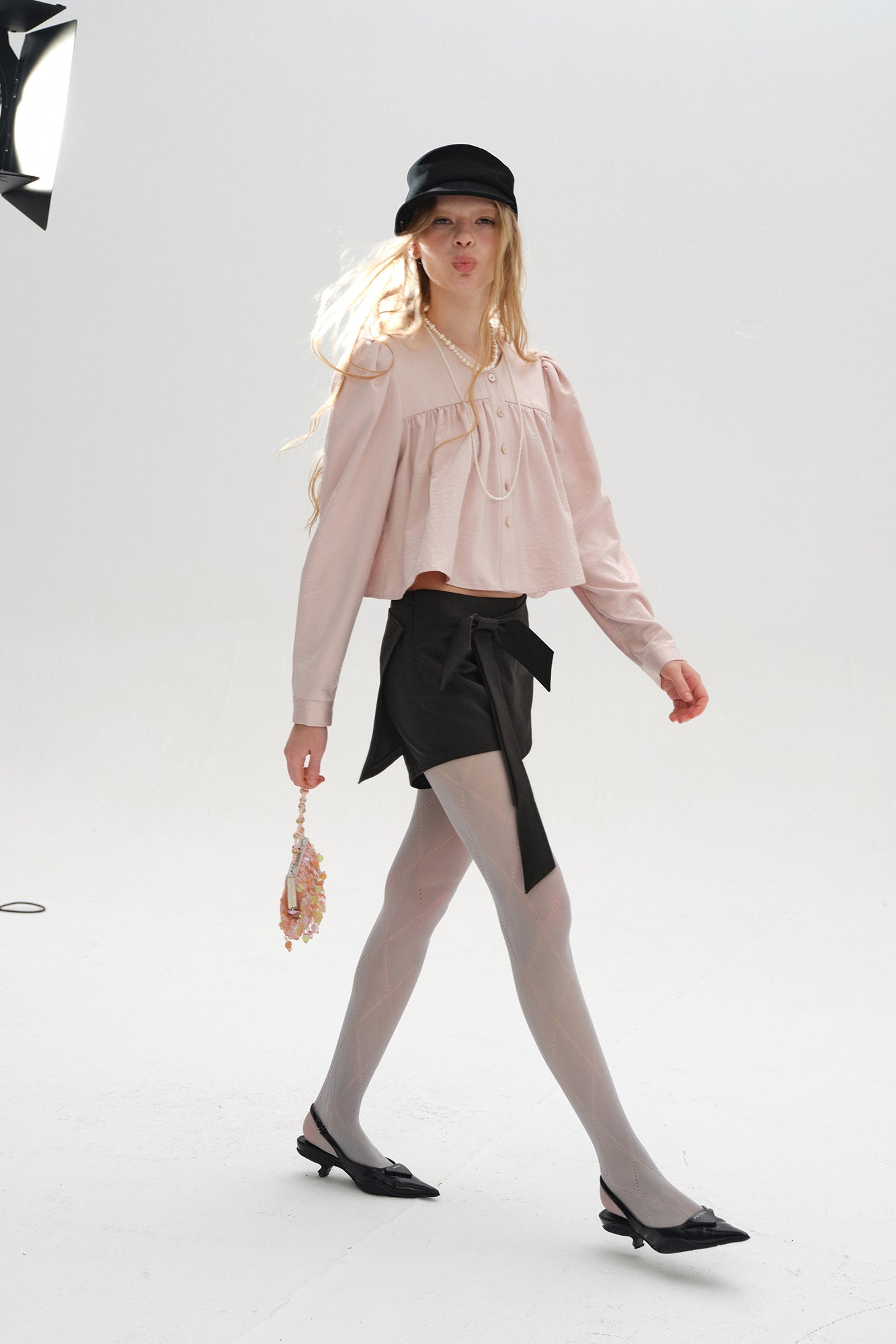LAYERS Asymmetrical Bow Wrap Skort