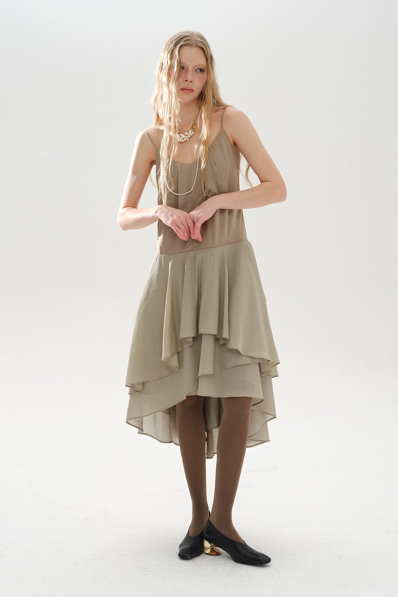 LAYERS Paneled Layered Slip Dress