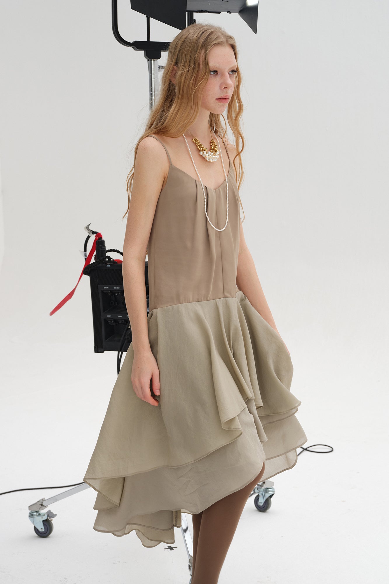 LAYERS Paneled Layered Slip Dress