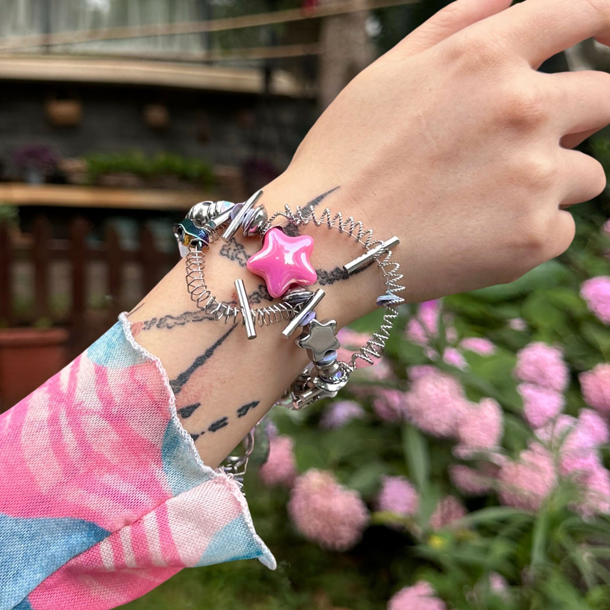 ILLUSORY Time Machine Mixed Beads Charm Bracelet, premium urban and streetwear designers apparel on PROJECTISR.com, ILLUSORY