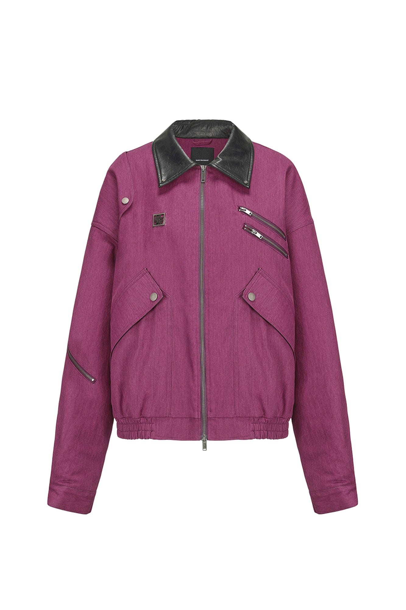 VANN VALRENCE Contrast Multi-Zip Padded Utility Jacket