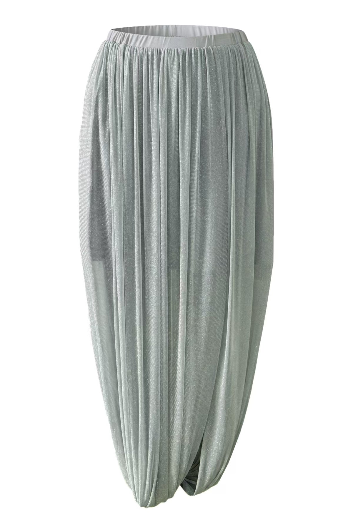 ANNIE ARMOR Tiered Ruffle Lace Top & Pleated Maxi Skirt Set