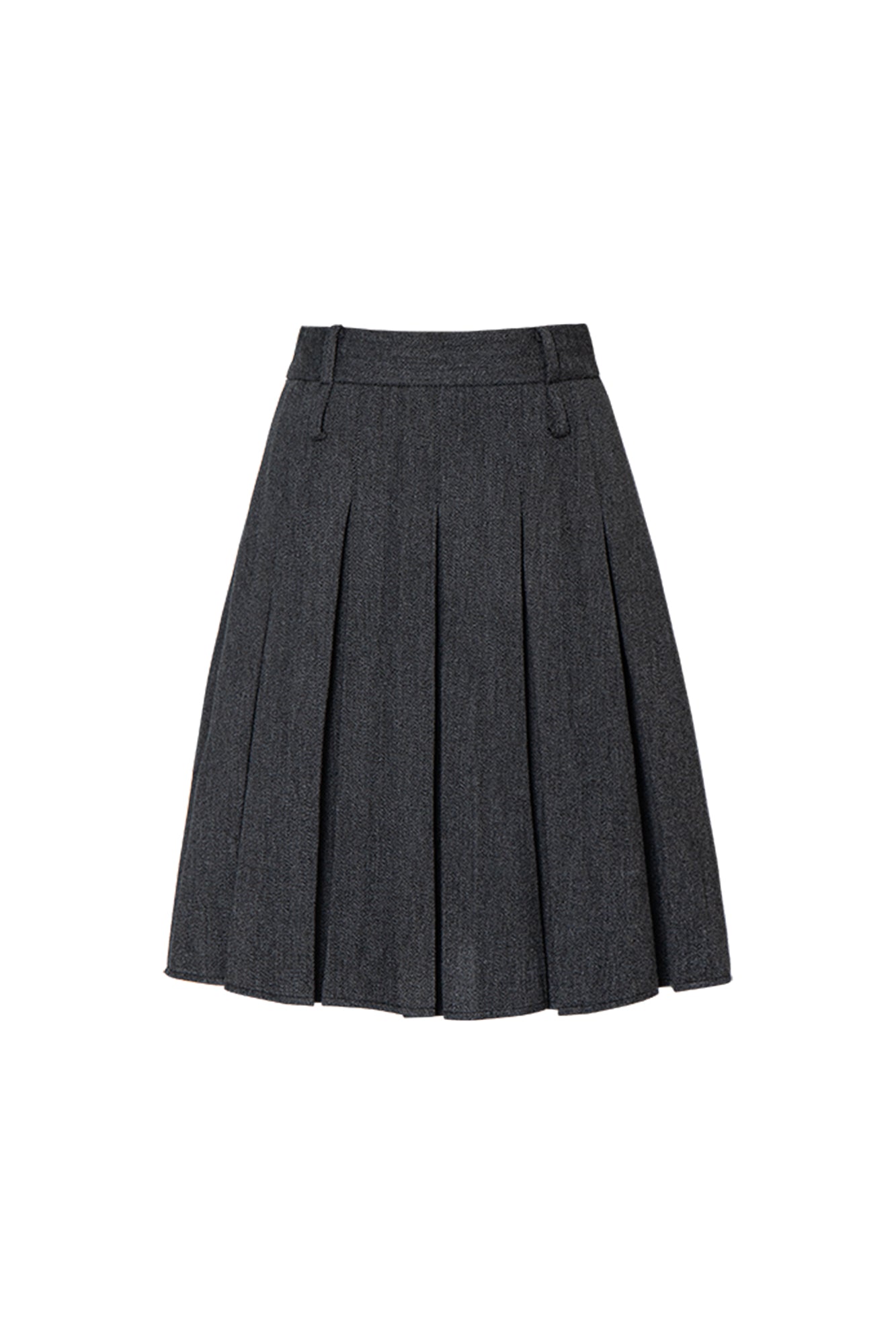 LEONSENSE Essential Pleated Wool-Blend Skirt