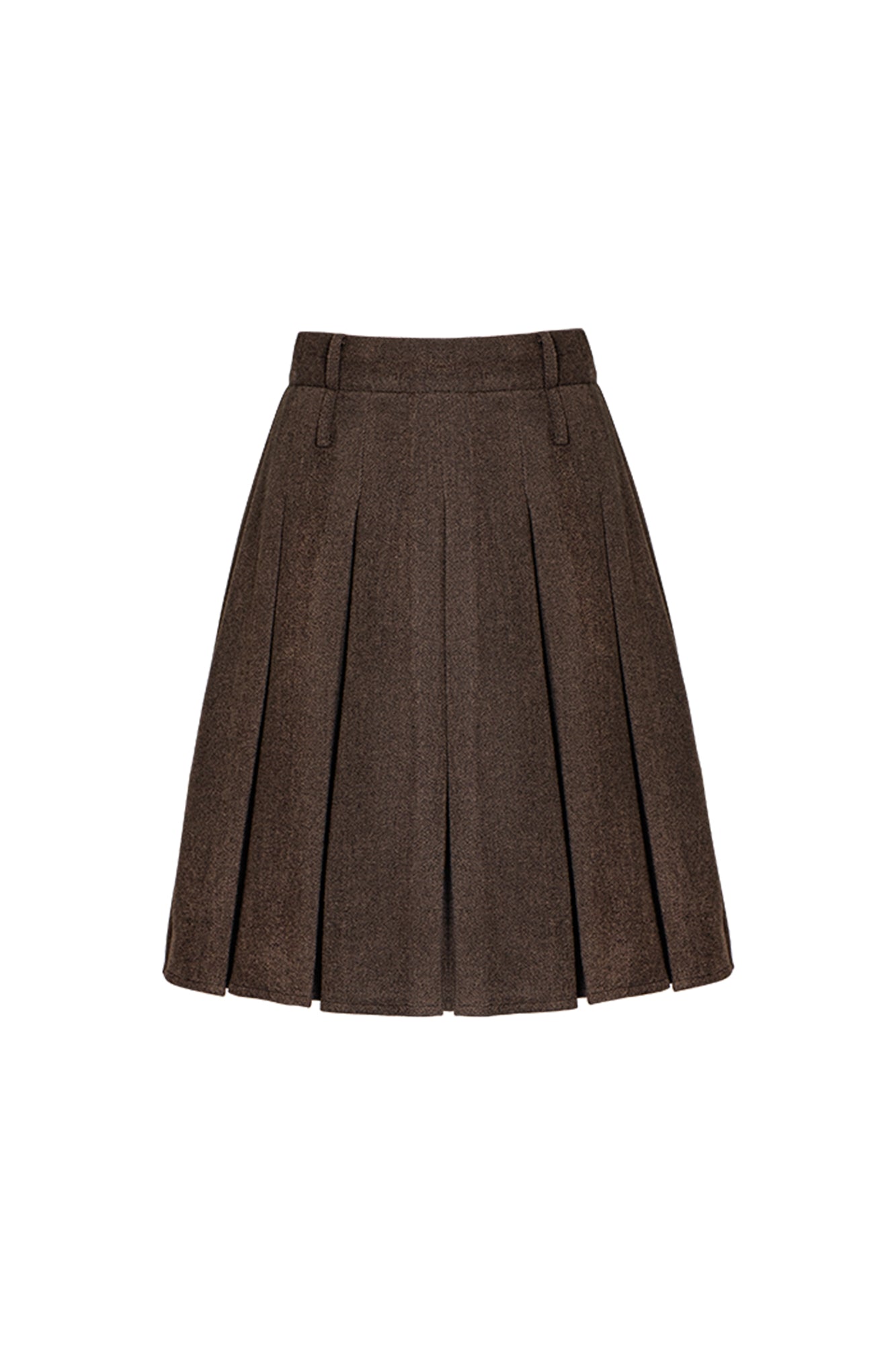 LEONSENSE Essential Pleated Wool-Blend Skirt