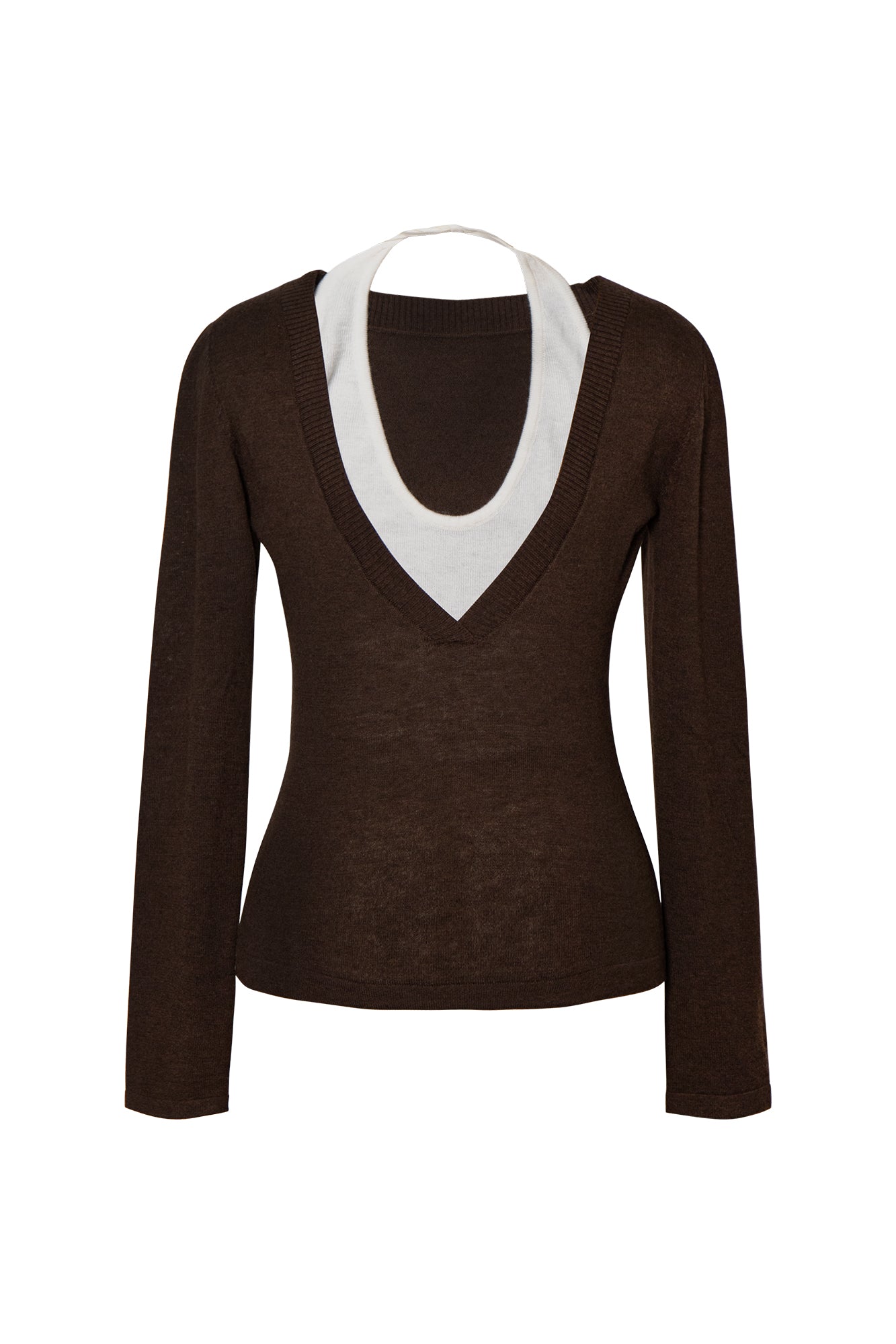 LEONSENSE Layered Cut-Out Tie-Back Top