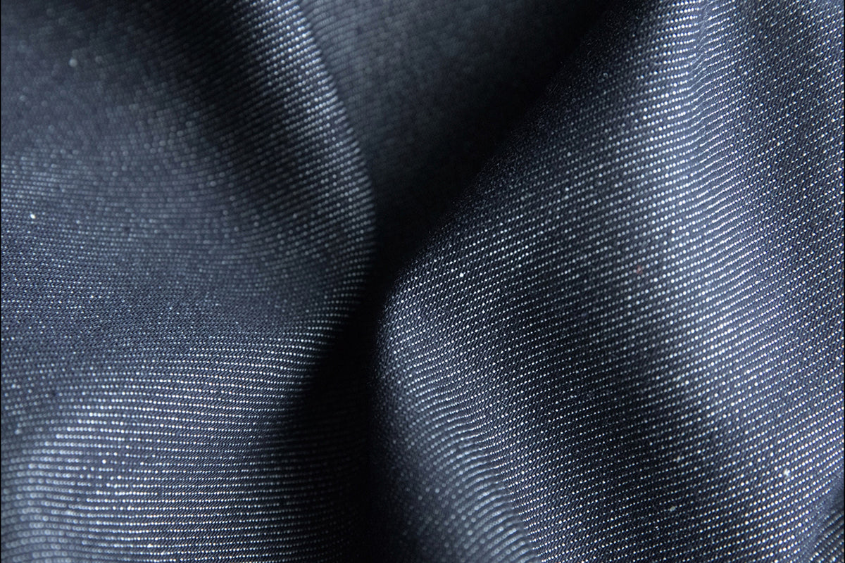 MXU Deconstructed Embroidered Silk-Cotton Cinched Denim Jacket