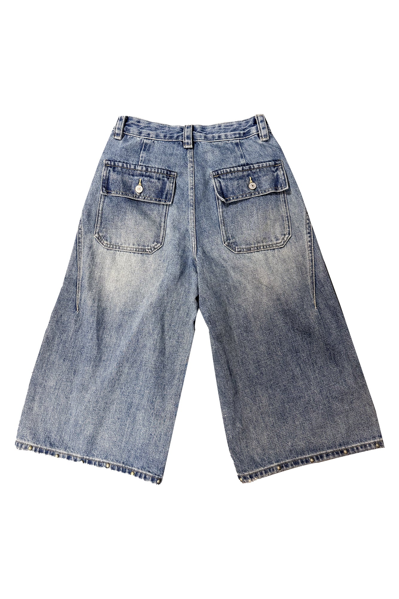 JIUWU PARK Retro Rivet Denim Shorts