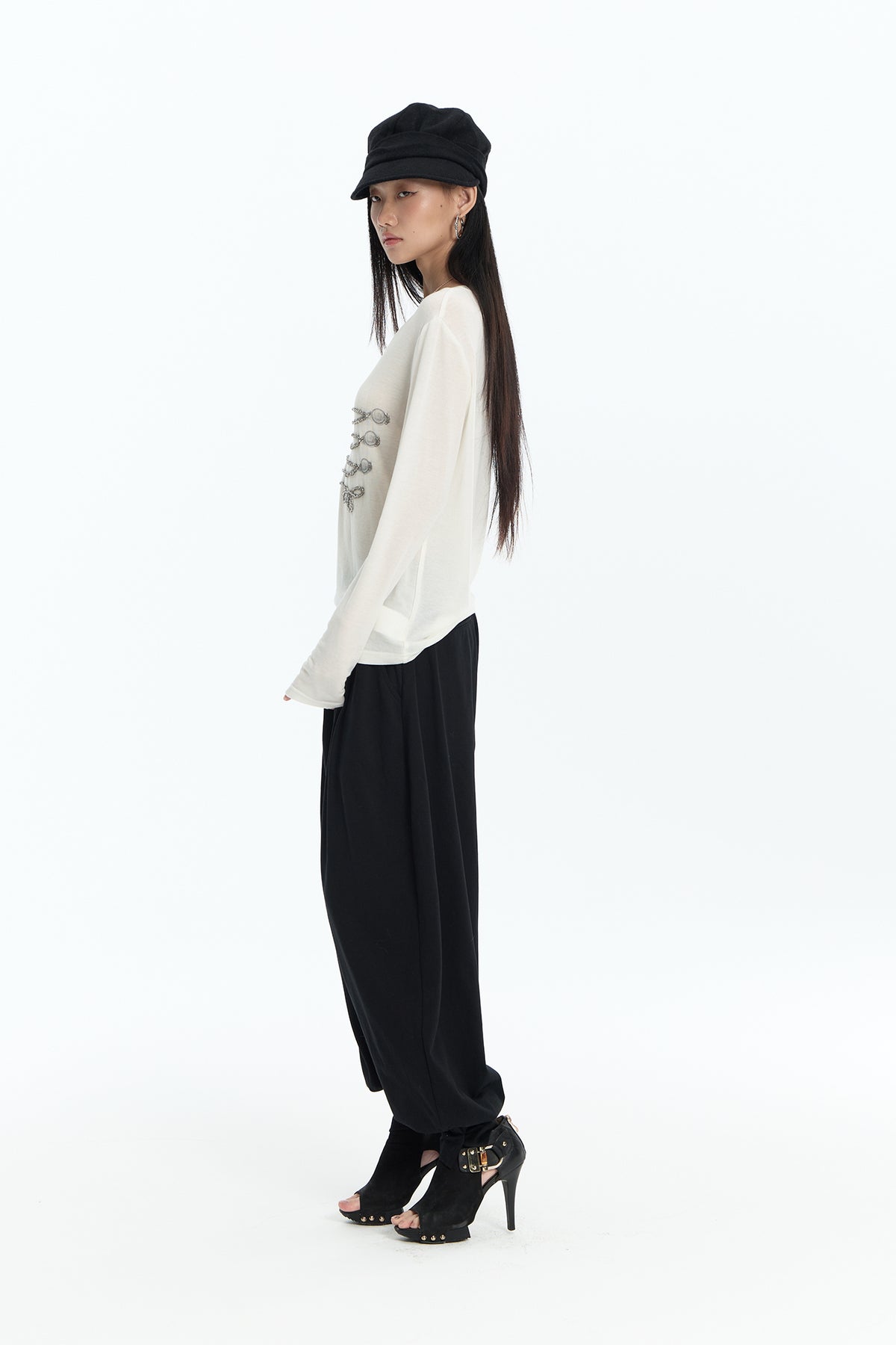FAYCHUI Side Toggle Balloon Pants