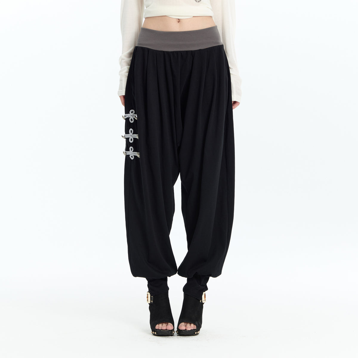 FAYCHUI Side Toggle Balloon Pants