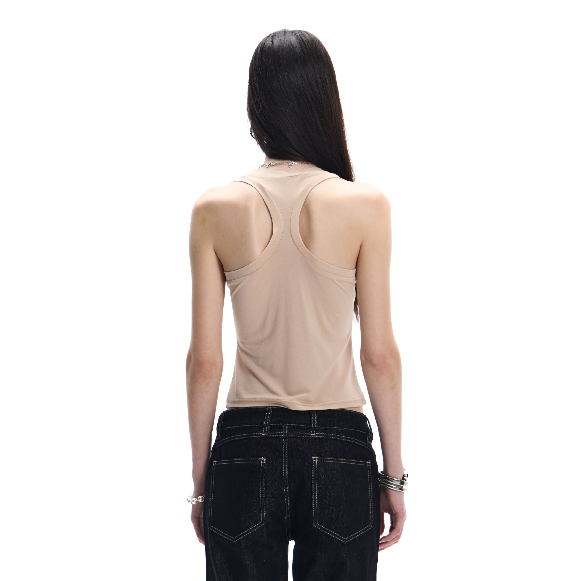 FAYCHUI Military Braid Pearl Tank Top
