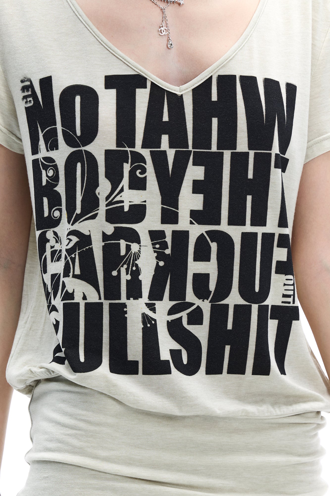 FAYCHUI Graphic Blouson Tee Dress