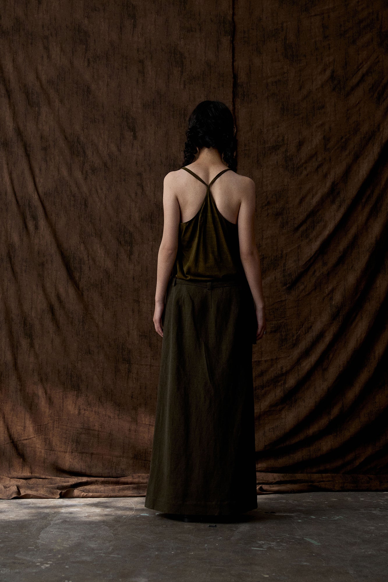 INCH LIM Racerback Drape Tank Top