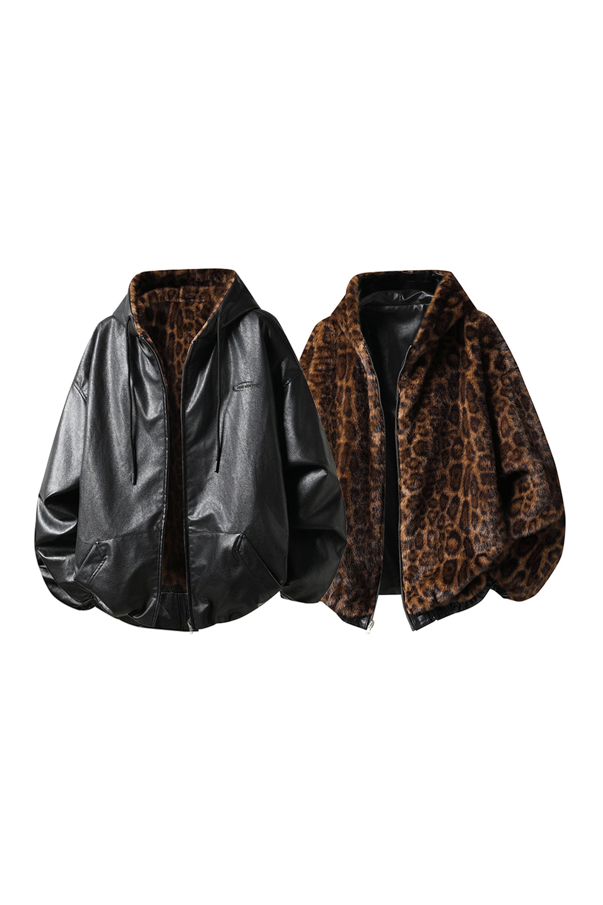 FREE CENTER Reversible Faux Fur Hooded Jacket