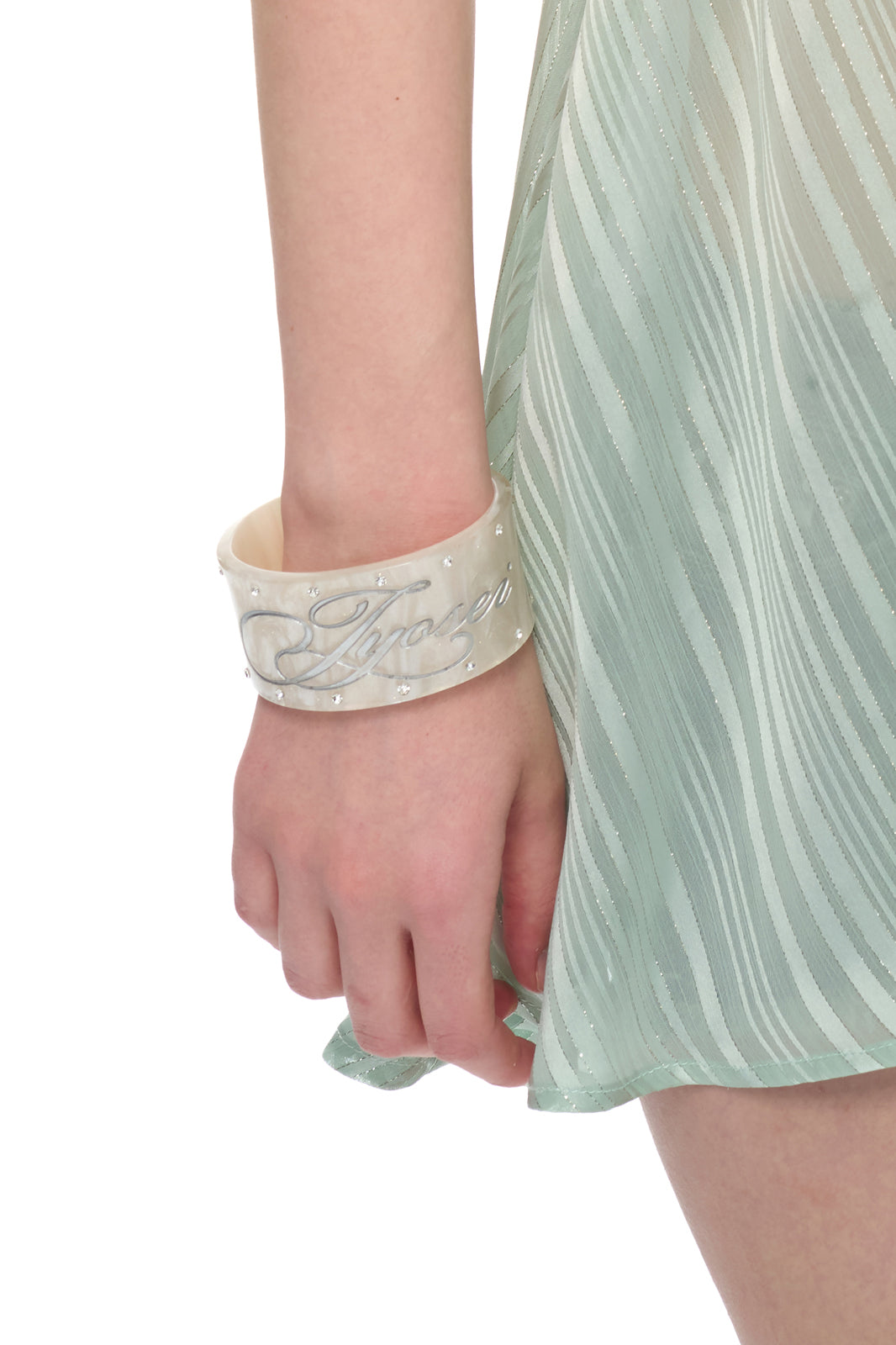 JYOSEI Wide Script Cuff Bracelet