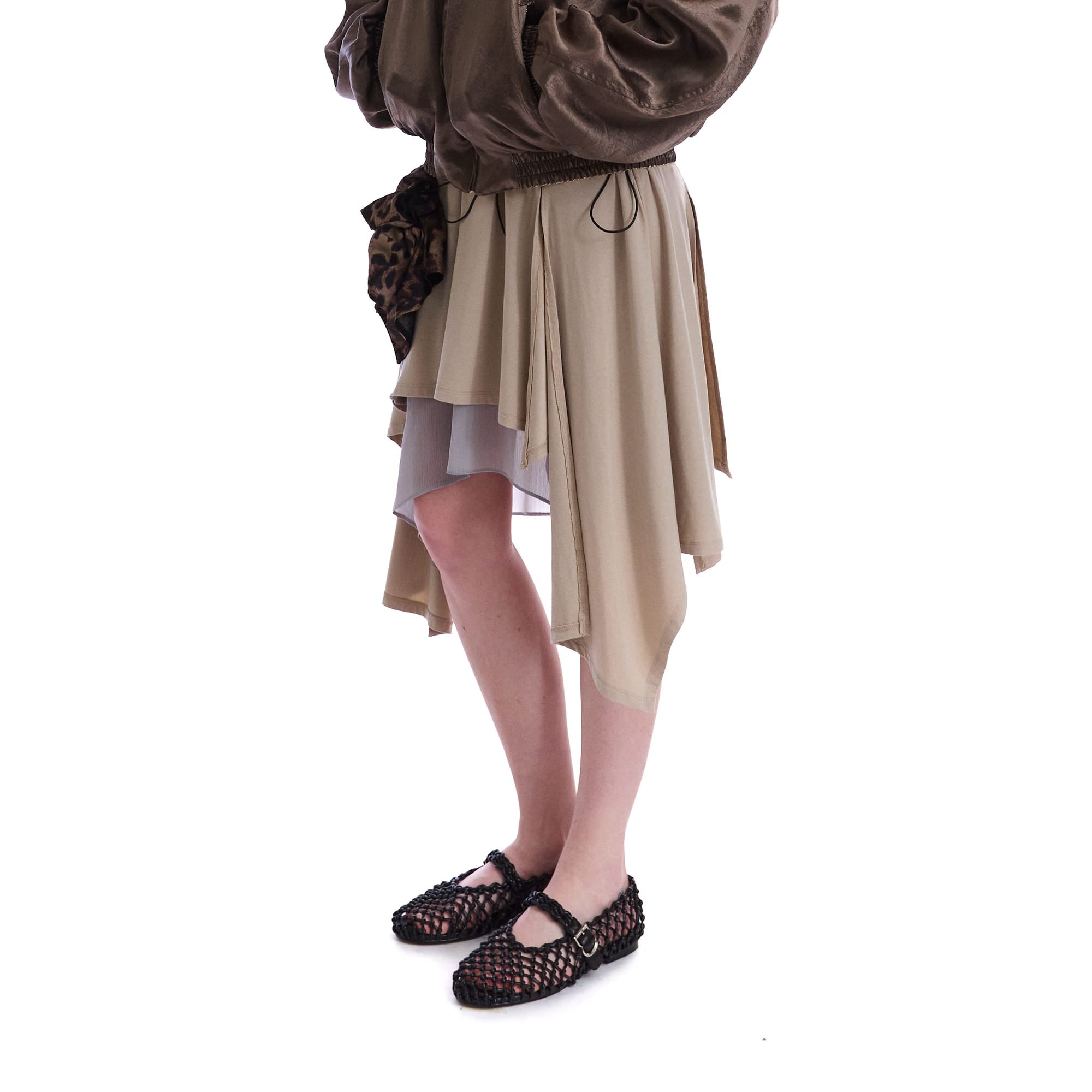 NEVERSEEZ Convertible Layered Fold-Over Skirt