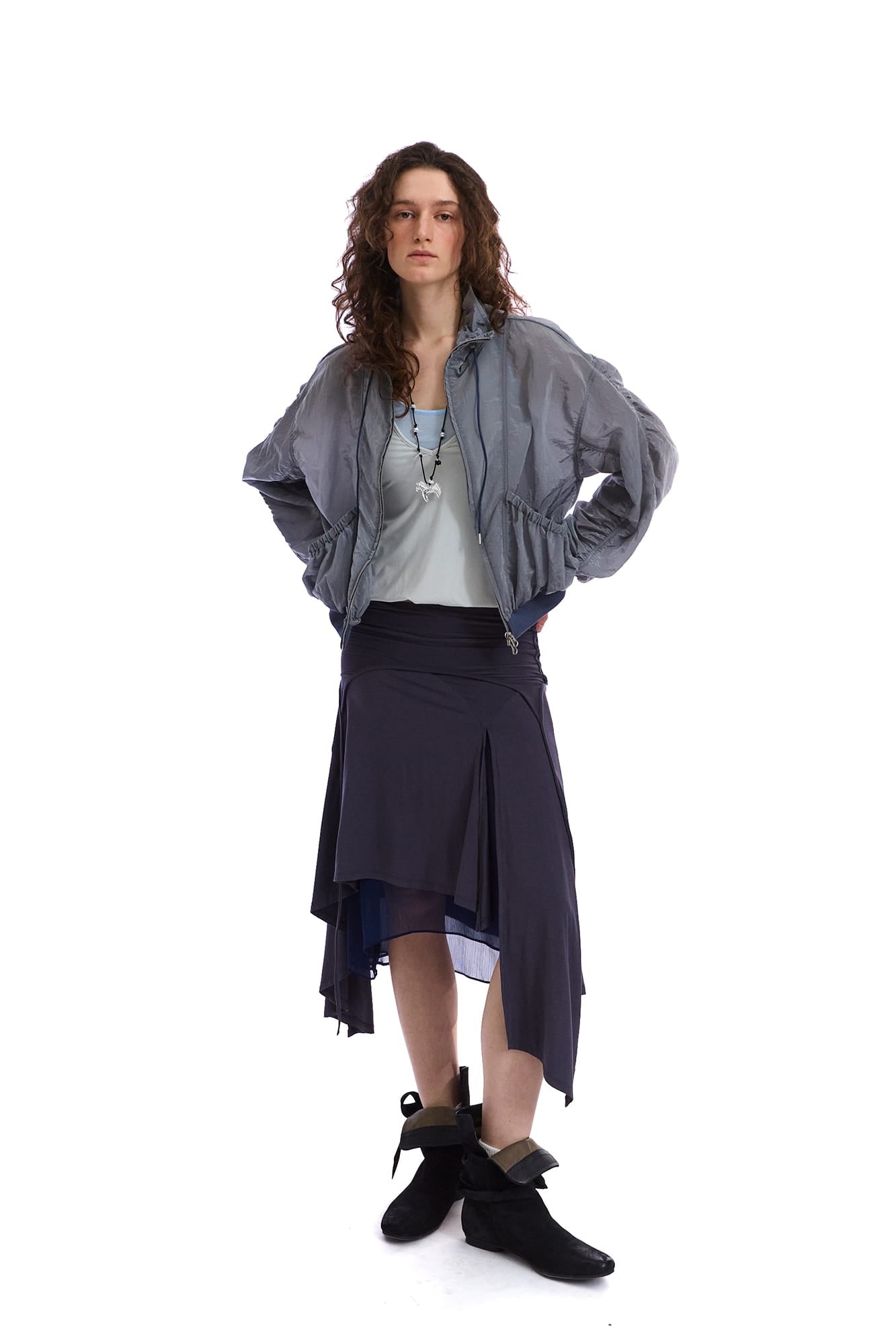 NEVERSEEZ Convertible Layered Fold-Over Skirt
