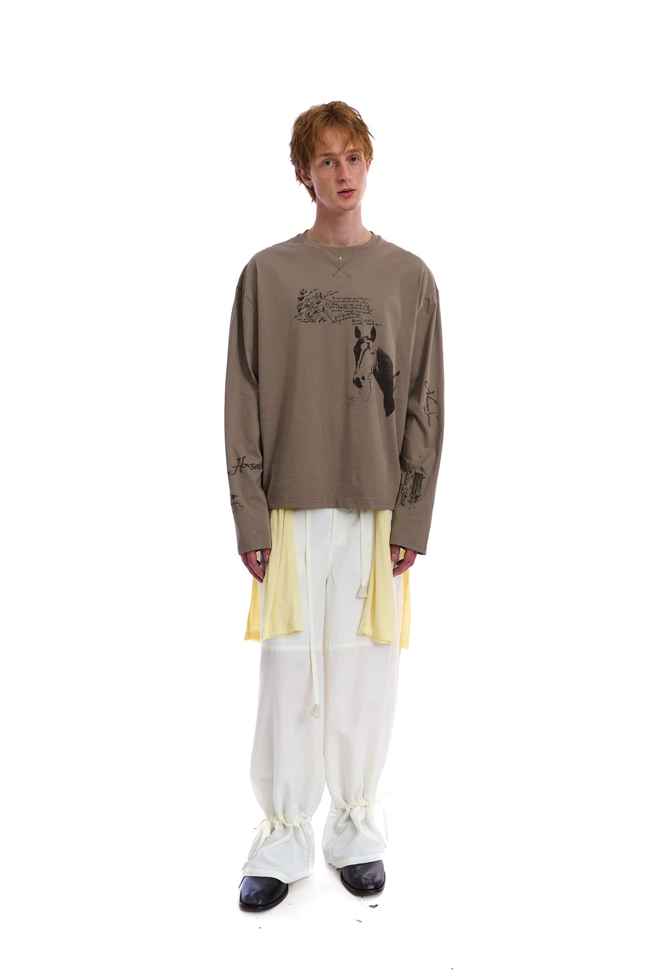 NEVERSEEZ Drawstring Wide-Leg Ruched-Cuff Parachute Pants