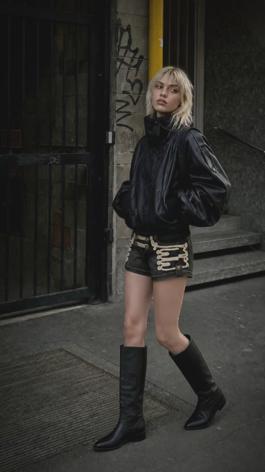 Ad video: FAYCHUI Double-Breasted Faux Leather Jacket.mov (added by the ERP from the ad creative library)