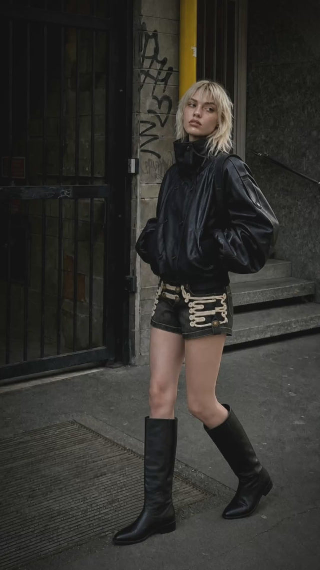Ad video: FAYCHUI Double-Breasted Faux Leather Jacket.mov (added by the ERP from the ad creative library)
