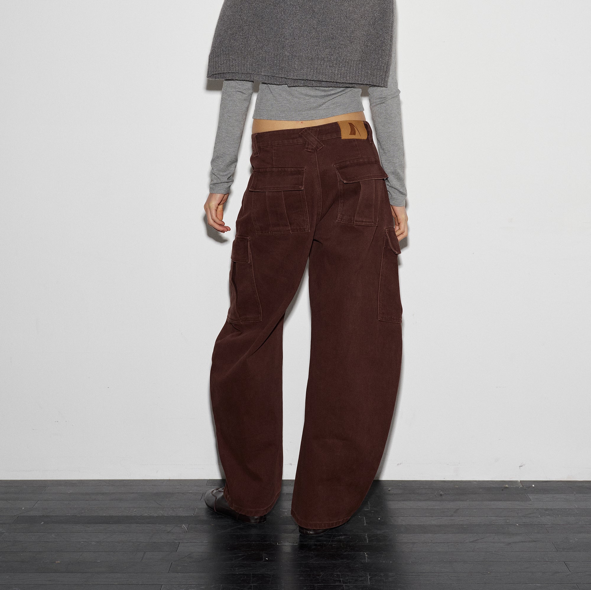 COMMAND N Retro Washed Curved-Leg Cargo Pants