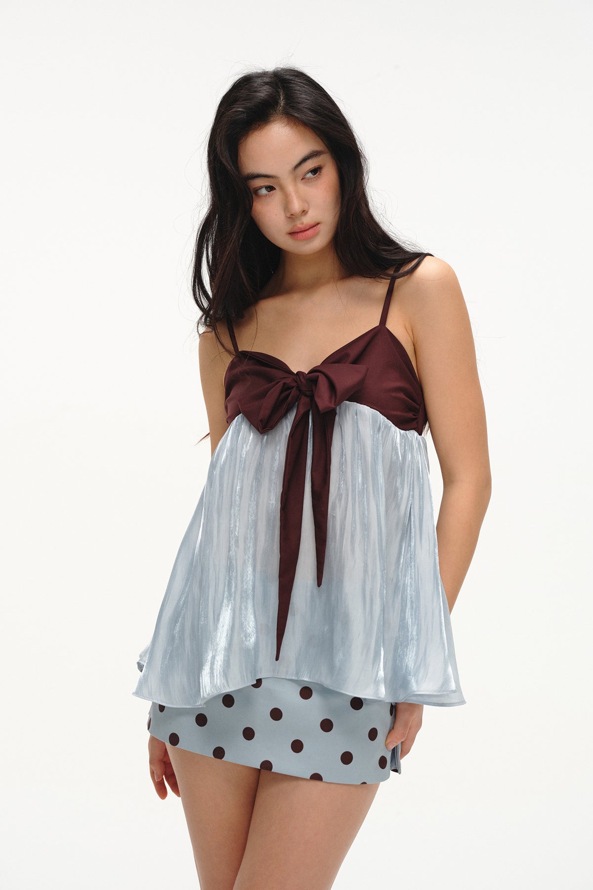 LVETONG Retro Polka Dot Mini Skirt