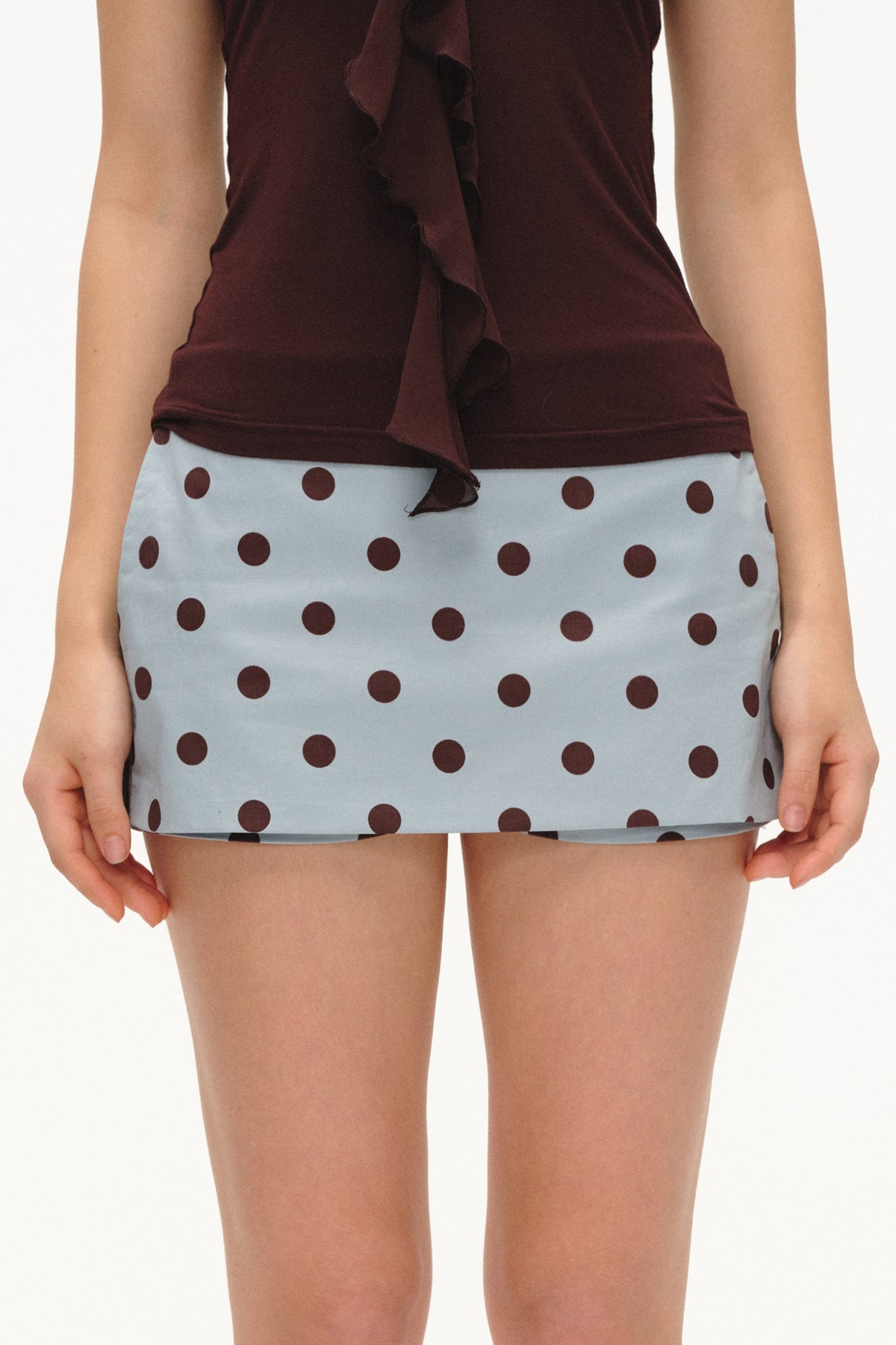 LVETONG Retro Polka Dot Mini Skirt