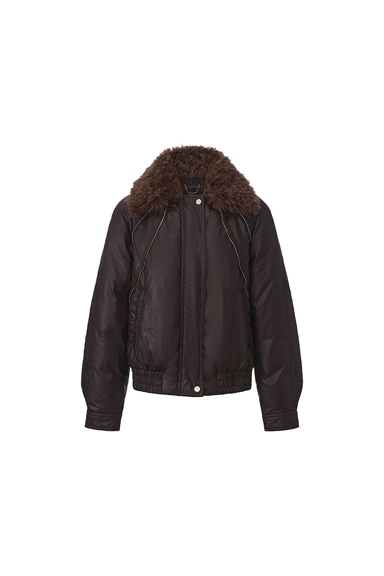 NOESE Detachable Faux Fur Collar Waterproof Down Jacket