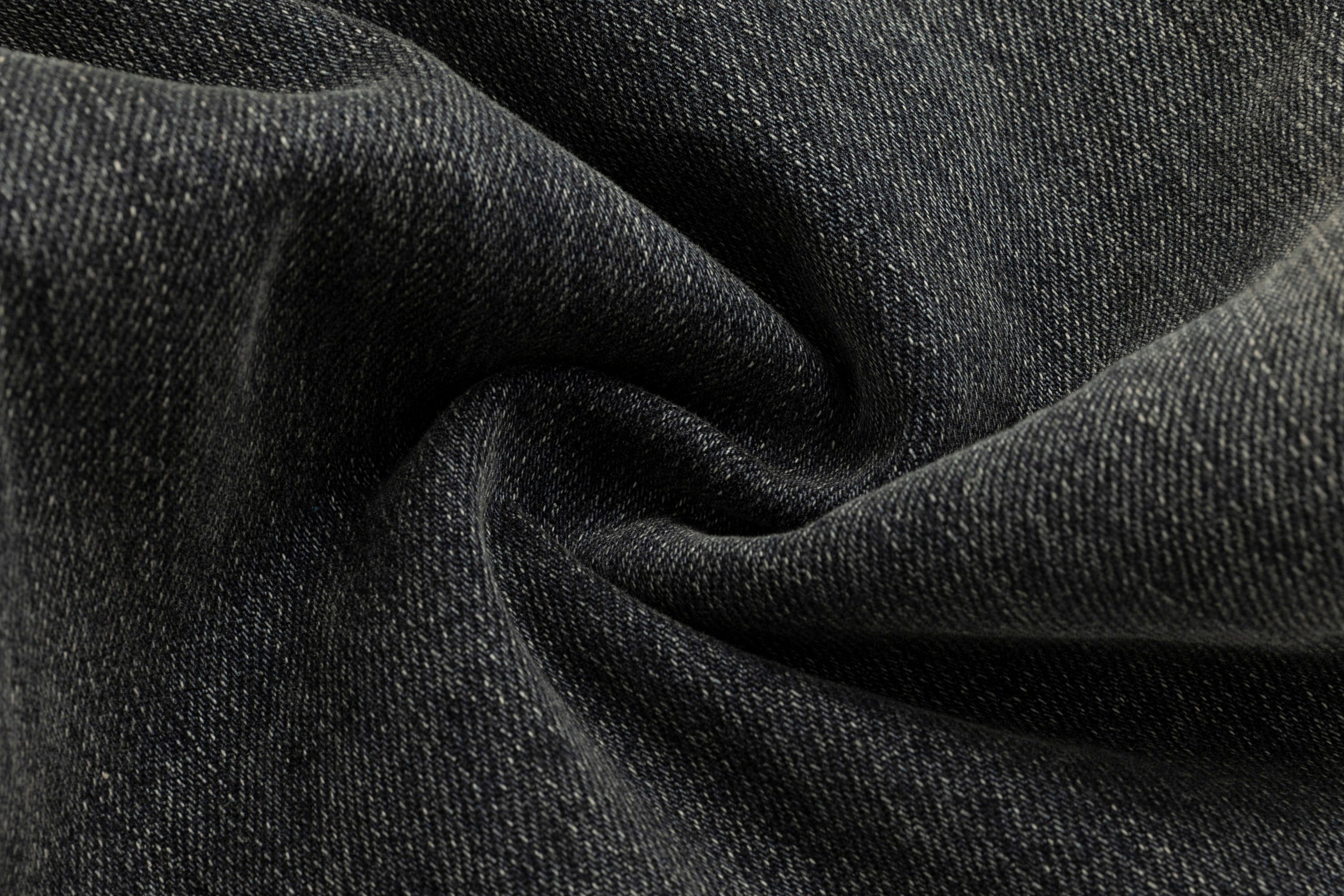 CESTNOUS Faux Leather Corset Waist Washed Jeans