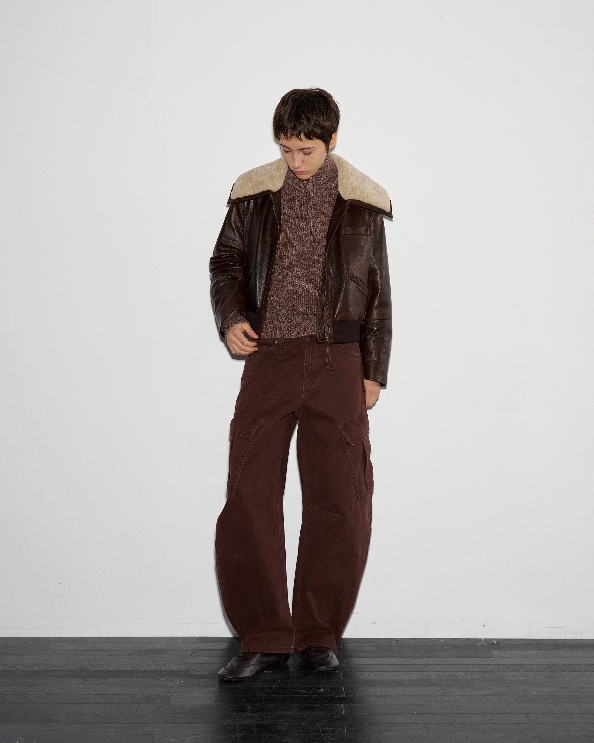 COMMAND N Retro Washed Curved-Leg Cargo Pants