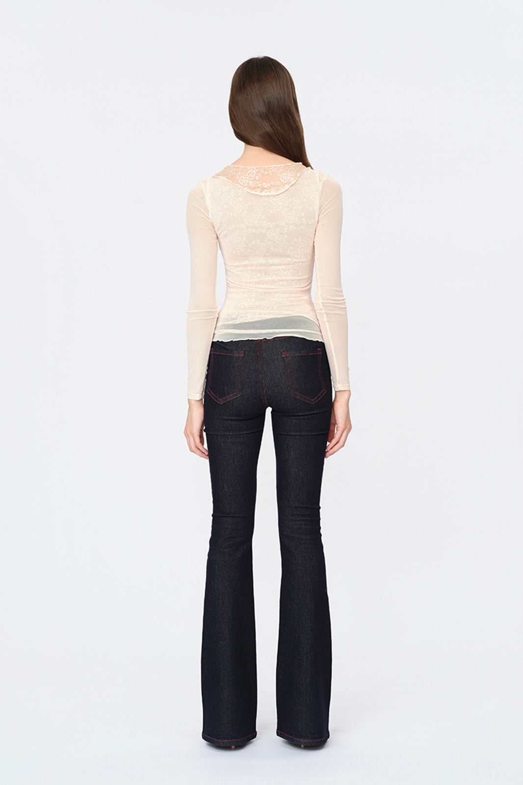 DOTYEARS Lace Layered Twist Cut-Out Long-Sleeve Tee